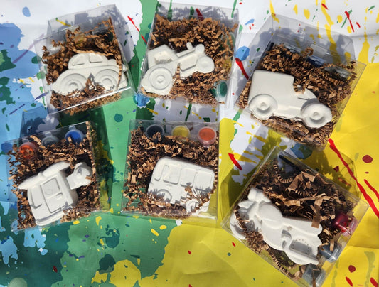 DIY Plaster Vehicle Paint Kit, Car, Plane, Tractor Party Favors