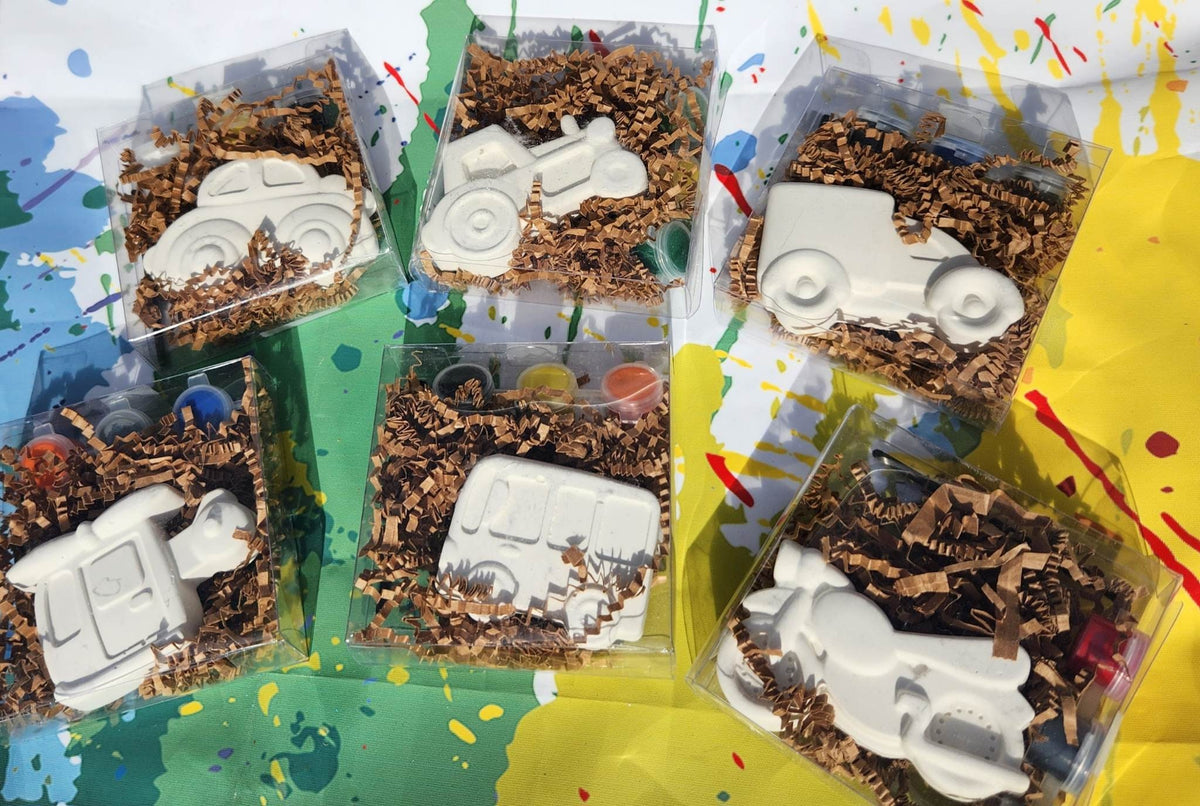 DIY Plaster Vehicle Paint Kit, Car, Plane, Tractor Party Favors