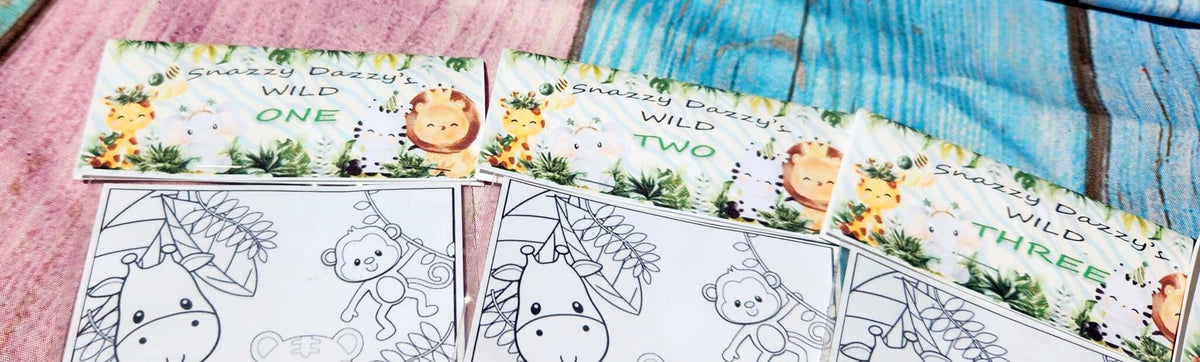 Jungle Animal Crayons: Party Favors, Kids Birthday, Art Goodie Bag