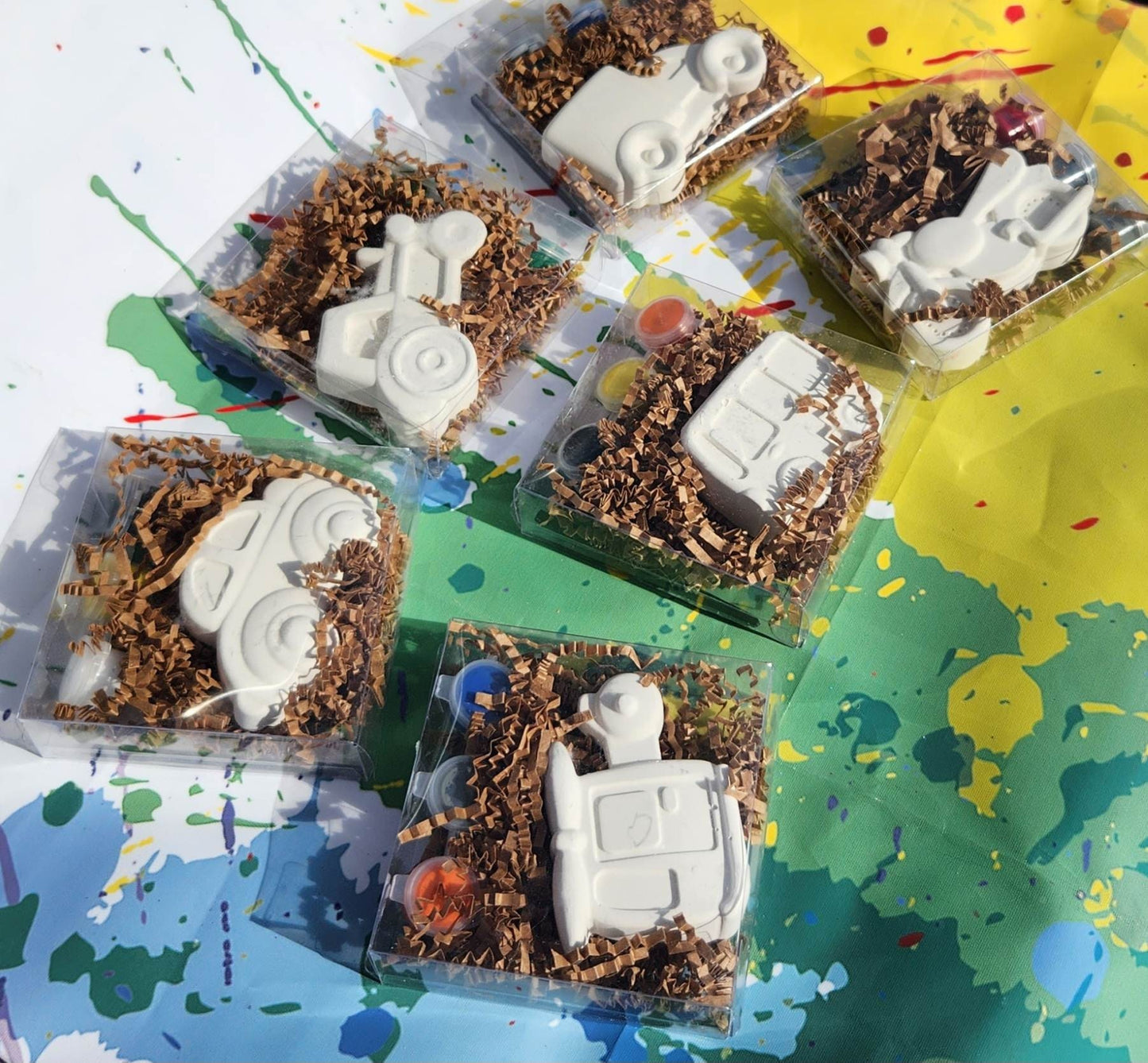 DIY Plaster Vehicle Paint Kit, Car, Plane, Tractor Party Favors