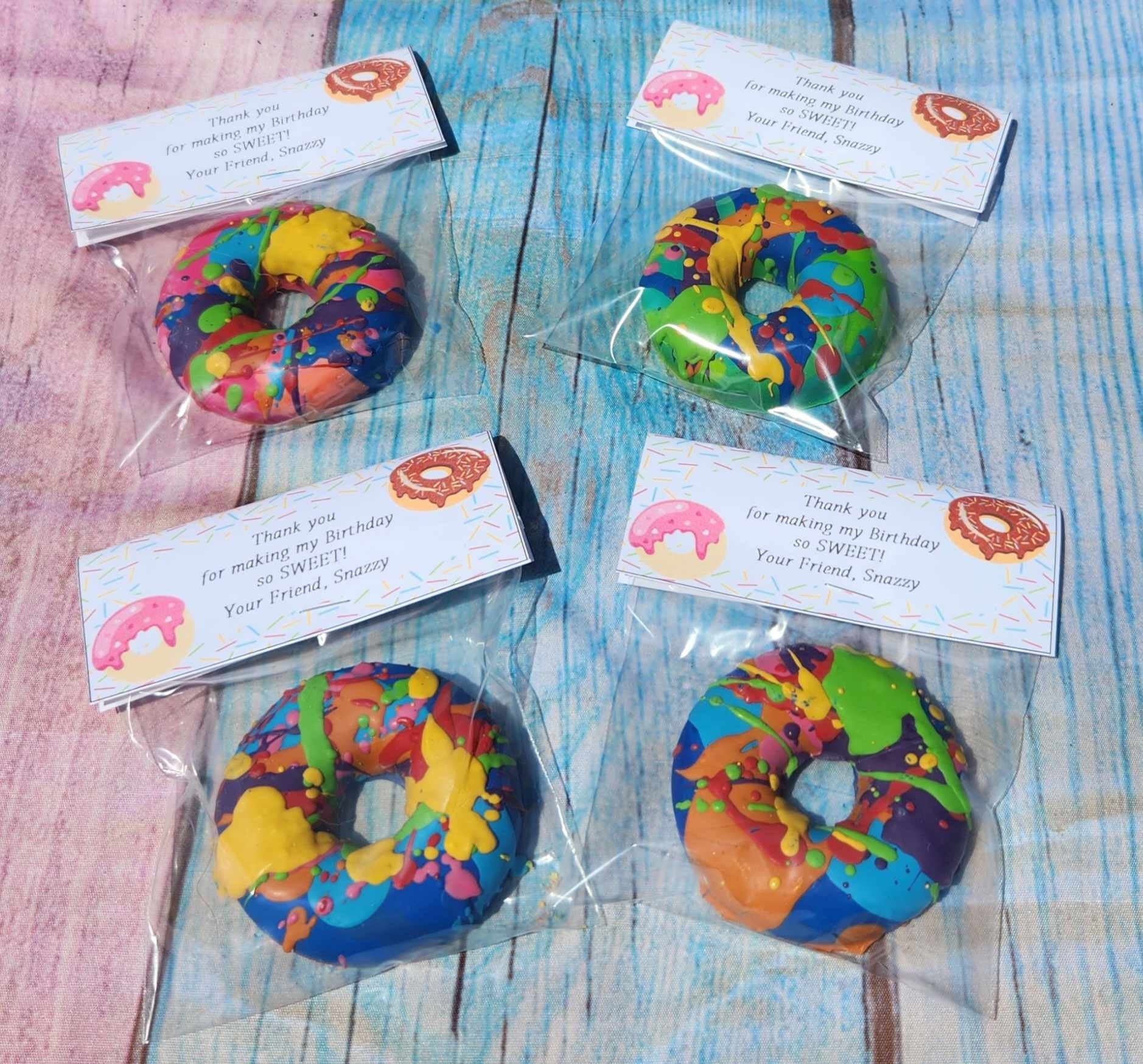 Donut Shop Crayons - Donut Party Favors l Doughnut Party Favors l Classroom Handouts l Thank you gifts l Doughnut Crayons l Kids Art