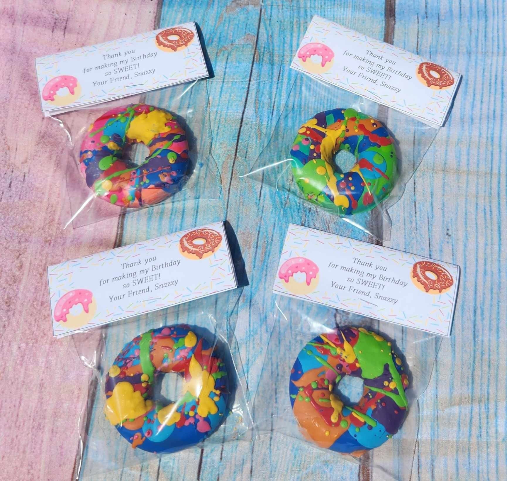 Donut Shop Crayons - Donut Party Favors l Doughnut Party Favors l Classroom Handouts l Thank you gifts l Doughnut Crayons l Kids Art