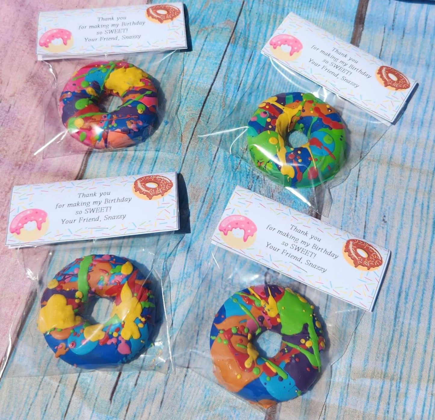Donut Shop Crayons - Donut Party Favors l Doughnut Party Favors l Classroom Handouts l Thank you gifts l Doughnut Crayons l Kids Art
