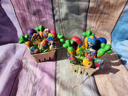 Easter Basket Filled with Crayons | Easter Crayons | Bunny Crayons | Easter Basket Toy for Kids | Spring Crayons | Kids Art Gift
