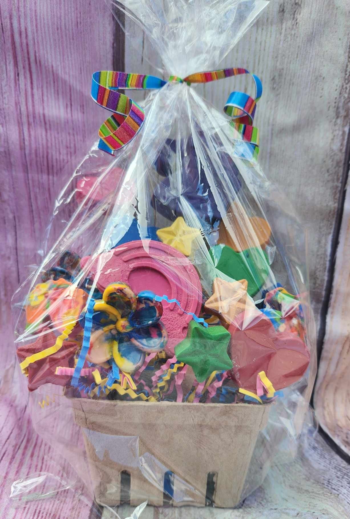Unicorn Basket Filled of Crayons l Unicorn Birthday l Table Center Pieces l Kids Gift Basket l Child's Gift l Party Favors l Gift Basket
