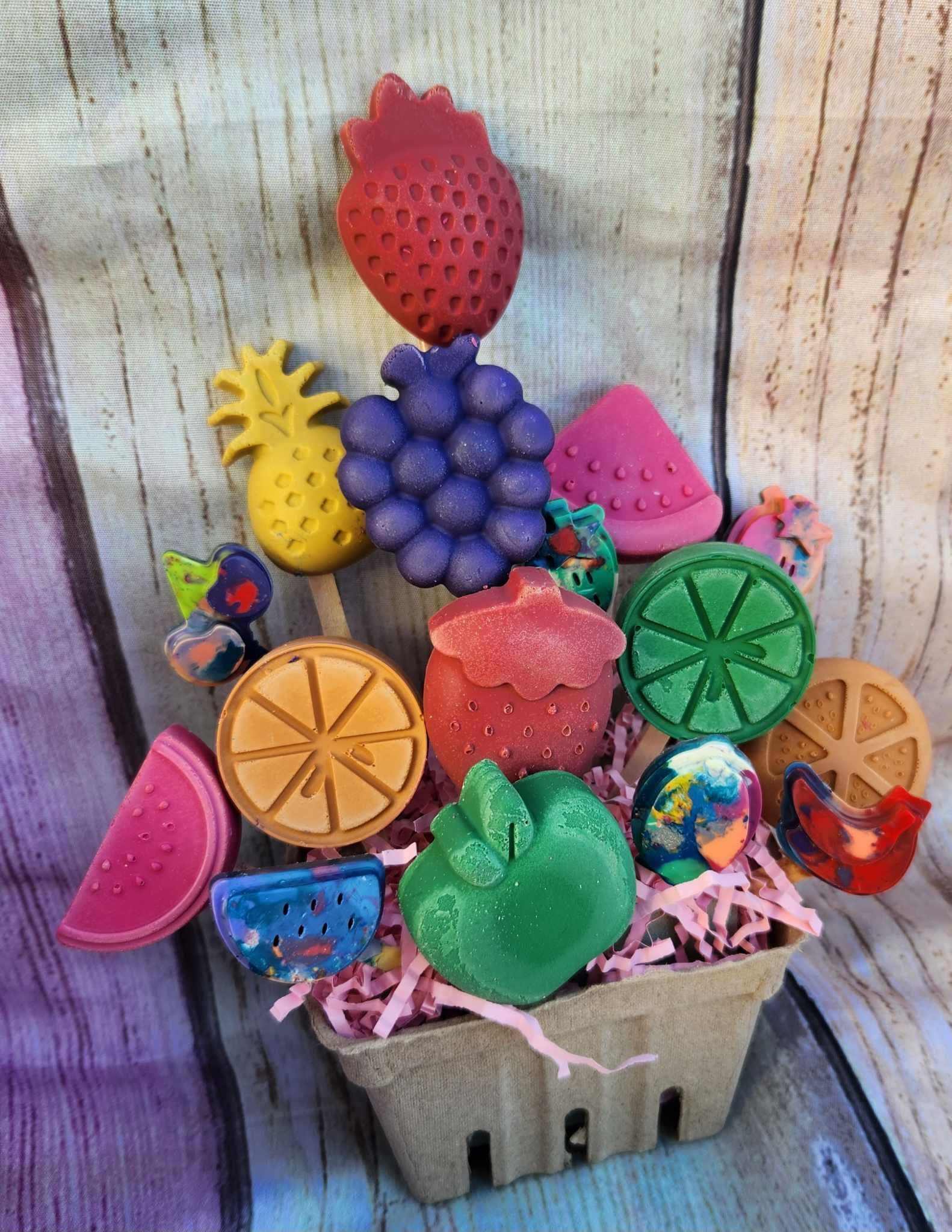 Fruit Crayon Gift Basket: Trutti Fruitti Party Favors