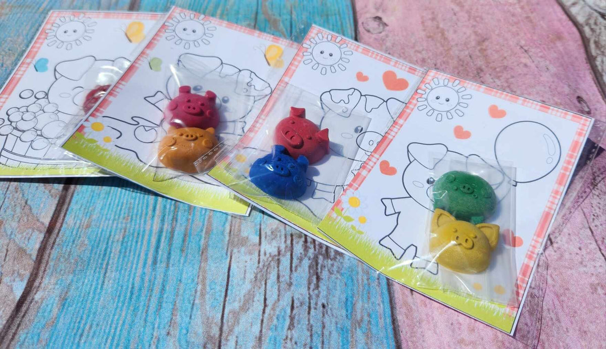 Farm Crayons l Pig Crayons l Barnyard Animals l Gift For Kids l Party Favors l Gifts for Kids l Party Favor Bags l Thank you Favors l
