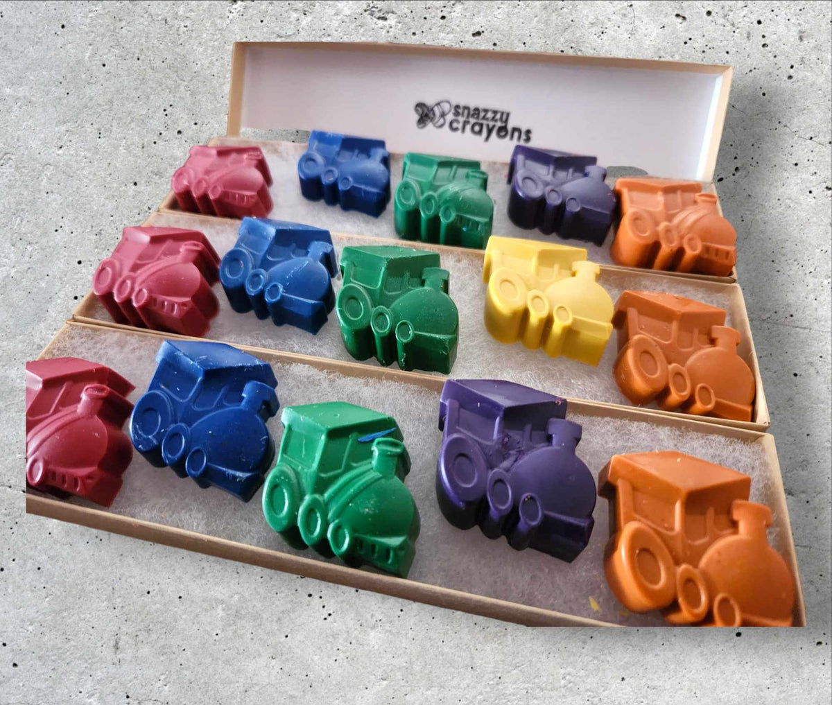 Unique Train-Shaped Crayons Set of 5 - Perfect Gift for Kids - Party Favors - Party Gift - Train Favors - Kids Coloring