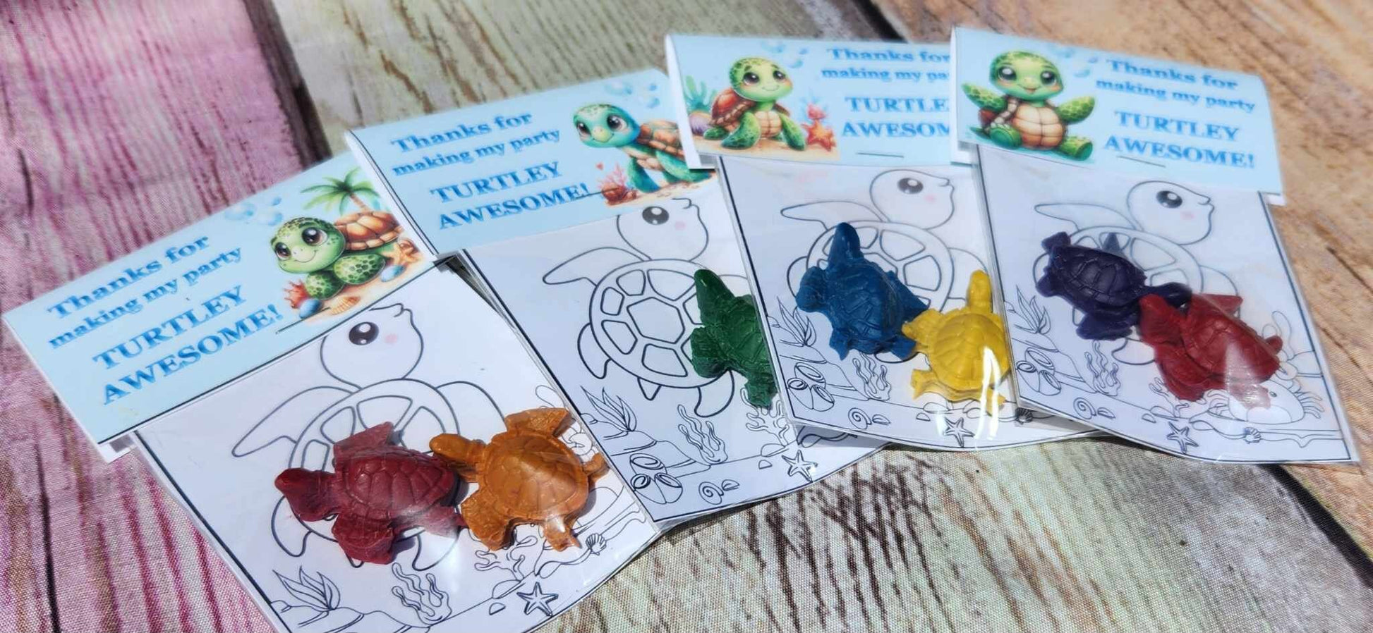 Sea Turtle Crayon Party Favors: Dive into Fun with Underwater Adventures! Perfect for Kids' Parties. Handmade and Non-Toxic - Party Gifts