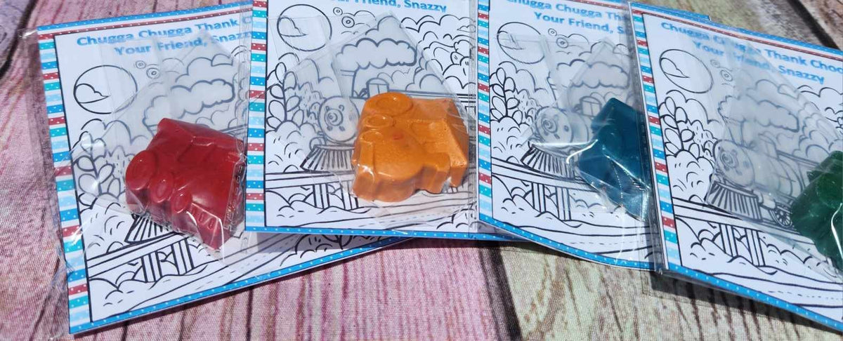 Train Crayons Coloring Kits for Kids | Unique Train Party Favors | Non-Toxic Crayons | Fun Activity Set for Birthday Parties | Train Gifts