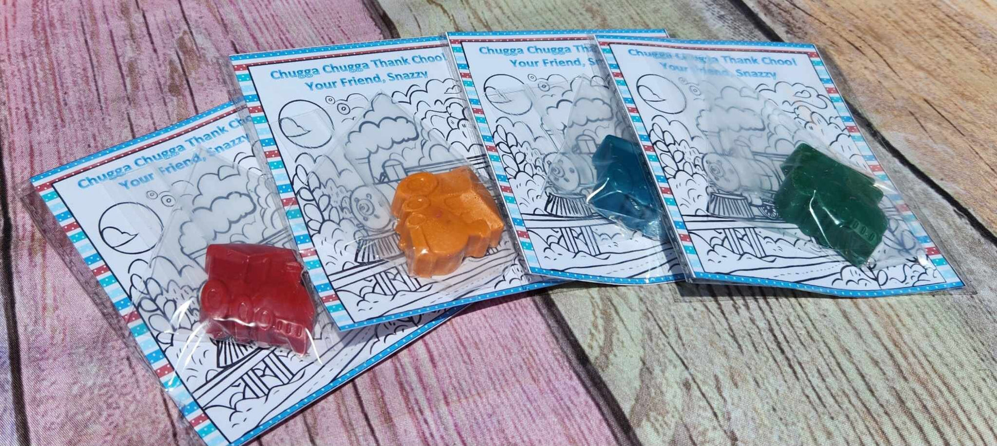 Train Crayons Coloring Kits for Kids | Unique Train Party Favors | Non-Toxic Crayons | Fun Activity Set for Birthday Parties | Train Gifts
