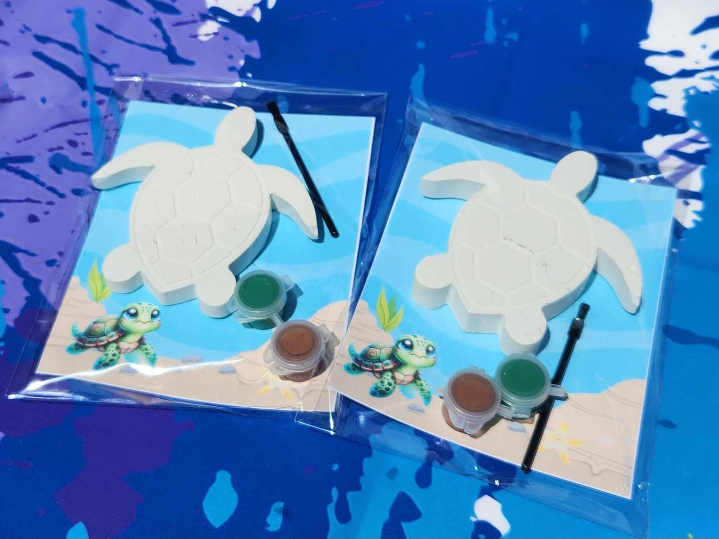 Turtle Paint Kit Party Favors | Fun and Creative Birthday Activity | Non-Toxic Paints | Sea Turtle Theme Party Supplies l Party Favors
