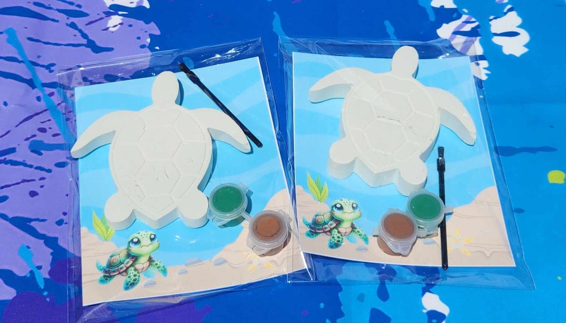 Turtle Paint Kit Party Favors | Fun and Creative Birthday Activity | Non-Toxic Paints | Sea Turtle Theme Party Supplies l Party Favors