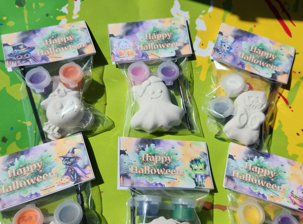 Cute Spooky Halloween Plaster Paint Kits | Party Activity | Kids Craft | Party Bag Fillers | DIY Craft | School Handouts l DIY Paint Kits
