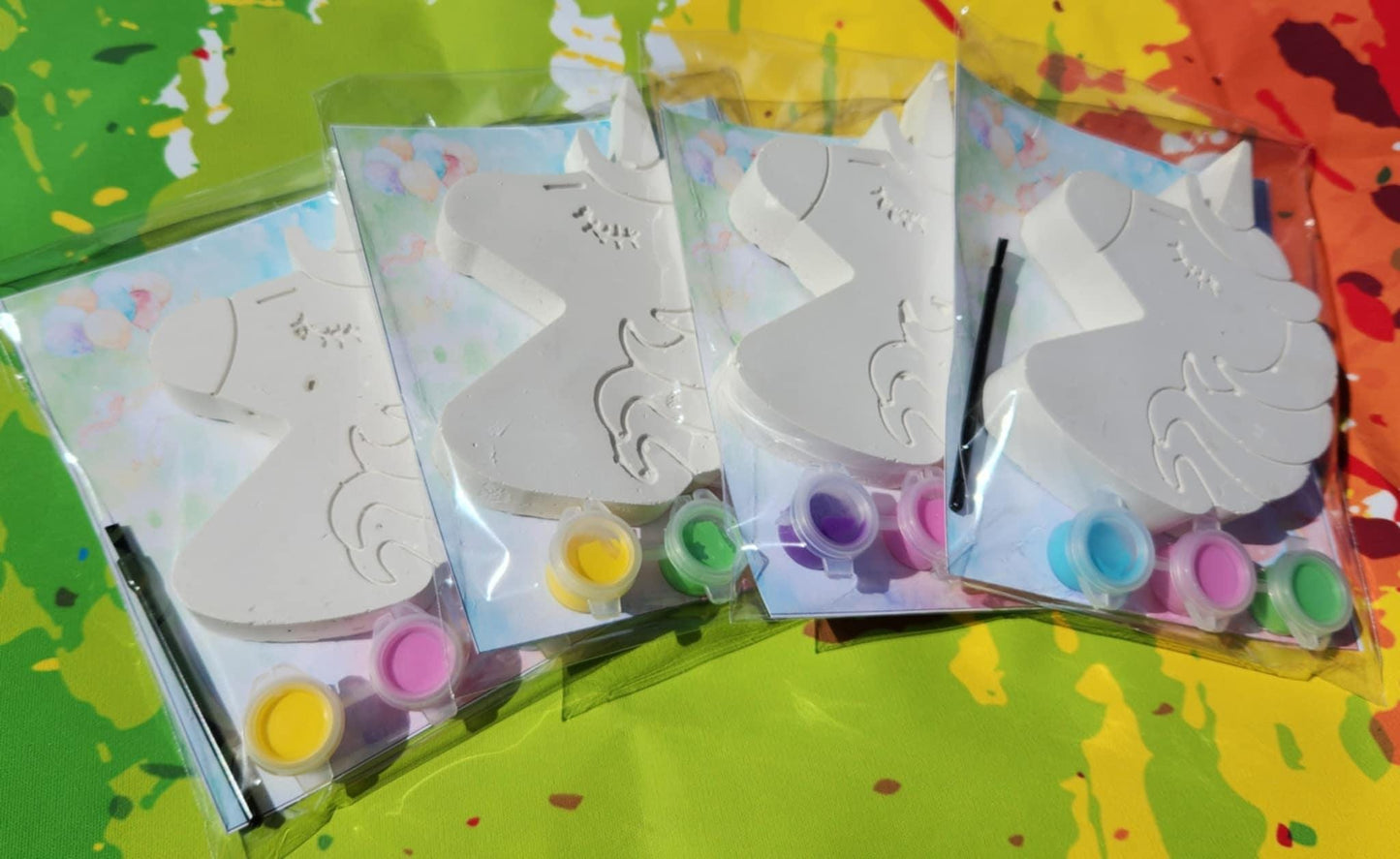 Unicorn Plaster Paint Kit: DIY Craft, Kids Birthday Favors