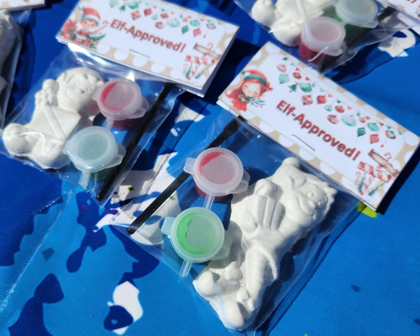 Little Elf Christmas Plaster Paint Kits | Party Activity | Kids Craft | Party Bag Fillers | DIY Craft | School Handouts l DIY Paint Kits
