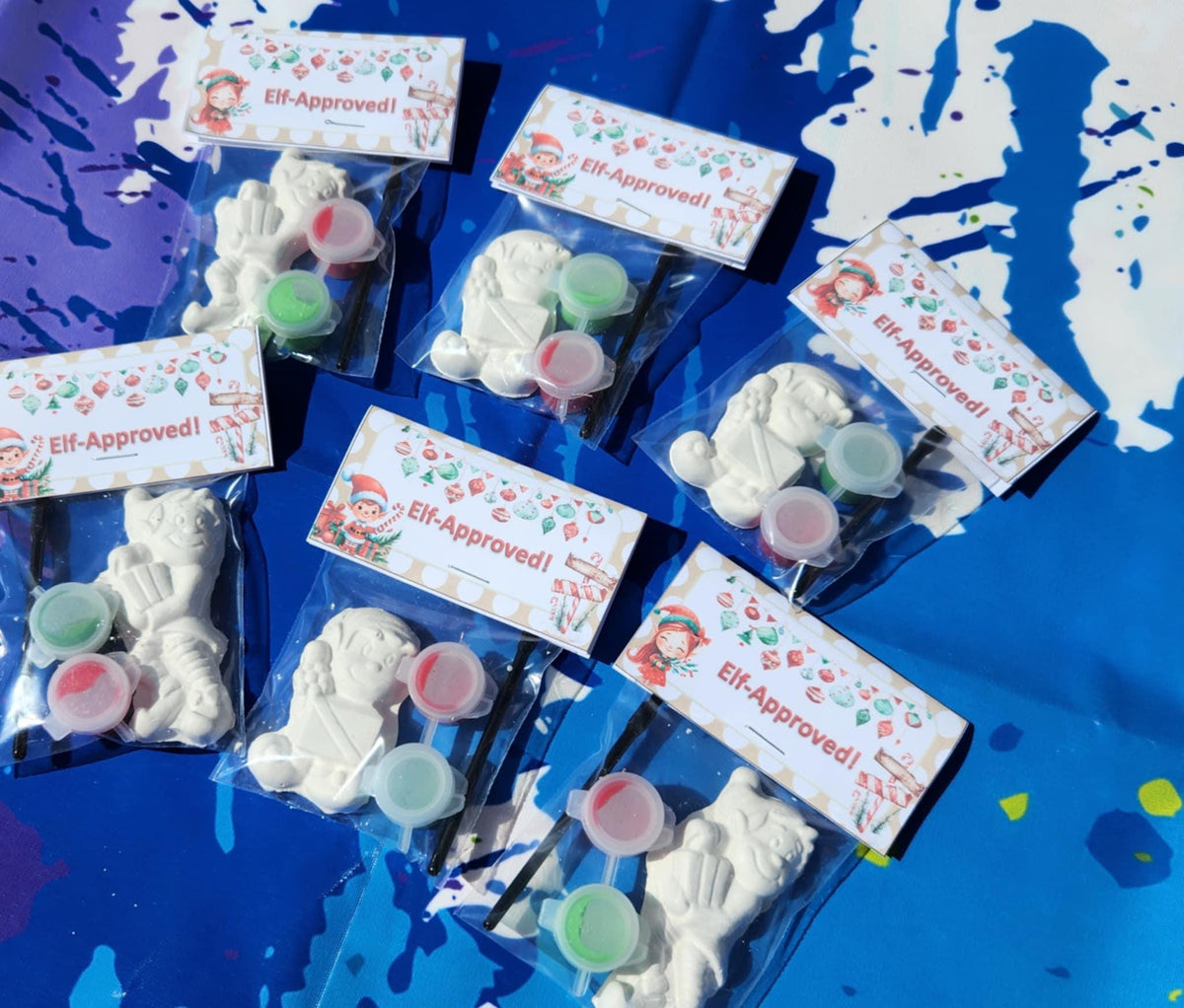 Little Elf Christmas Plaster Paint Kits | Party Activity | Kids Craft | Party Bag Fillers | DIY Craft | School Handouts l DIY Paint Kits