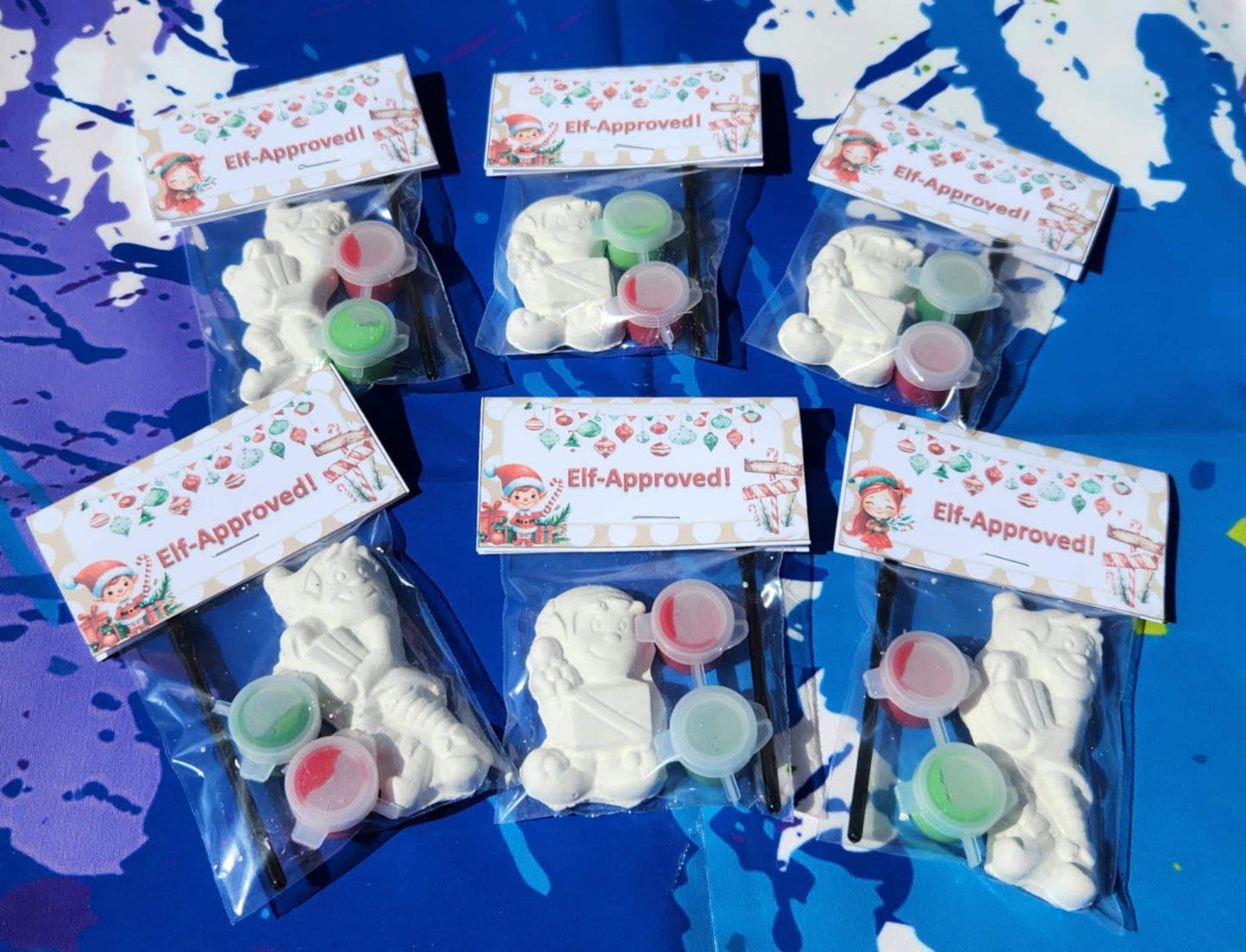 Little Elf Christmas Plaster Paint Kits | Party Activity | Kids Craft | Party Bag Fillers | DIY Craft | School Handouts l DIY Paint Kits
