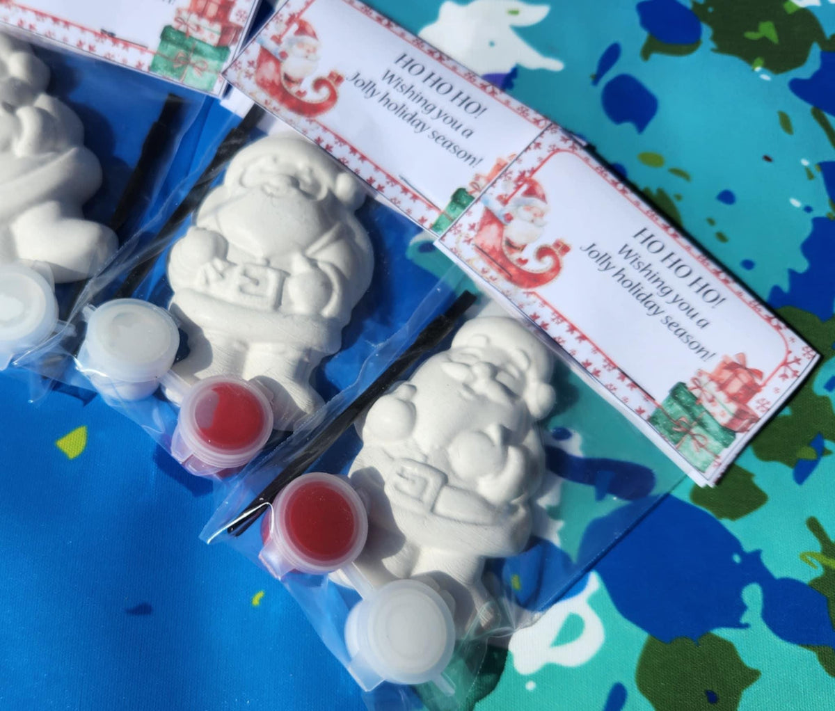 Santa Christmas Plaster Paint Kits | Party Activity | Kids Craft | Party Bag Fillers | DIY Craft | School Handouts l DIY Paint Kits