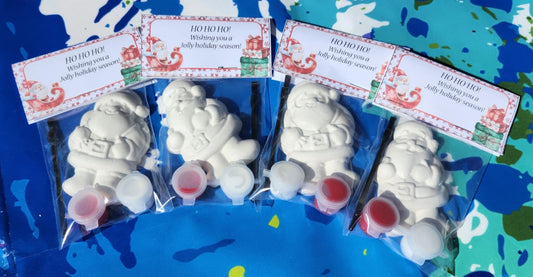Santa Christmas Plaster Paint Kits | Party Activity | Kids Craft | Party Bag Fillers | DIY Craft | School Handouts l DIY Paint Kits