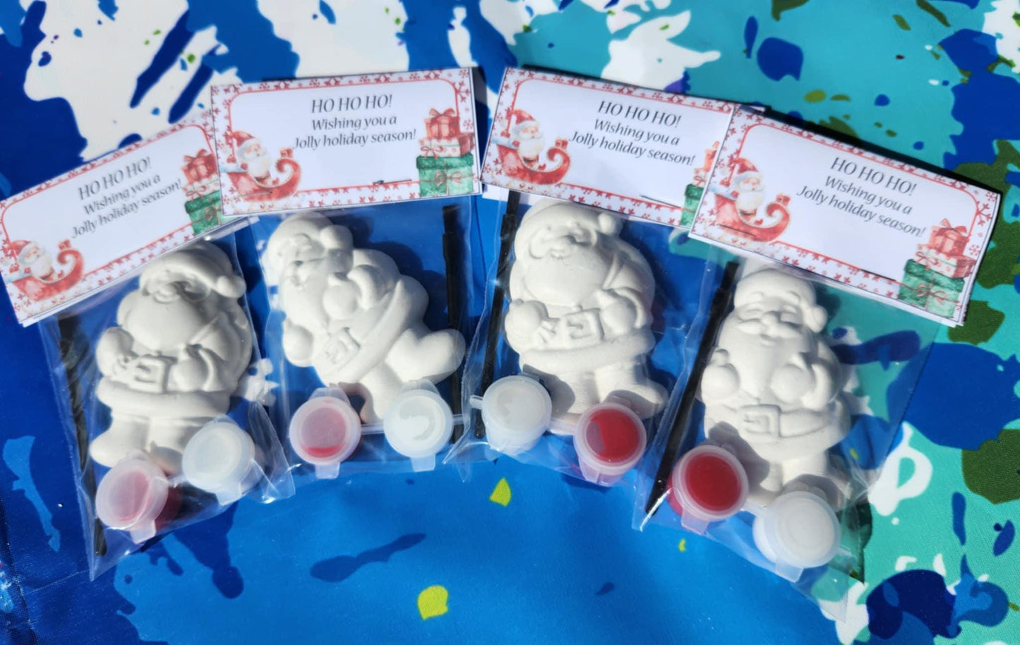 Santa Christmas Plaster Paint Kits | Party Activity | Kids Craft | Party Bag Fillers | DIY Craft | School Handouts l DIY Paint Kits