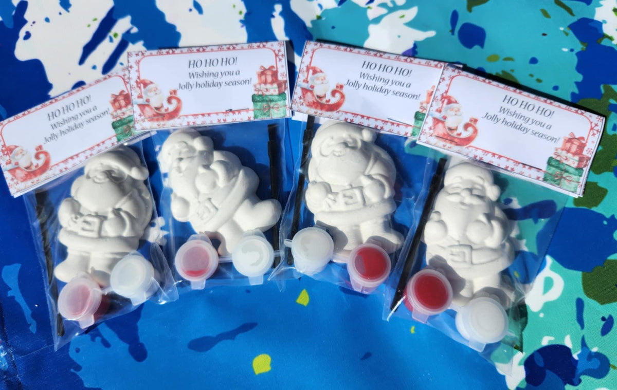 Santa Christmas Plaster Paint Kits | Party Activity | Kids Craft | Party Bag Fillers | DIY Craft | School Handouts l DIY Paint Kits