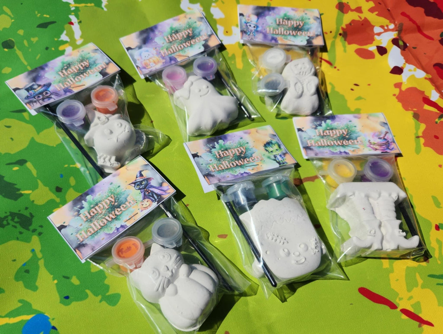 Cute Spooky Halloween Plaster Paint Kits | Party Activity | Kids Craft | Party Bag Fillers | DIY Craft | School Handouts l DIY Paint Kits