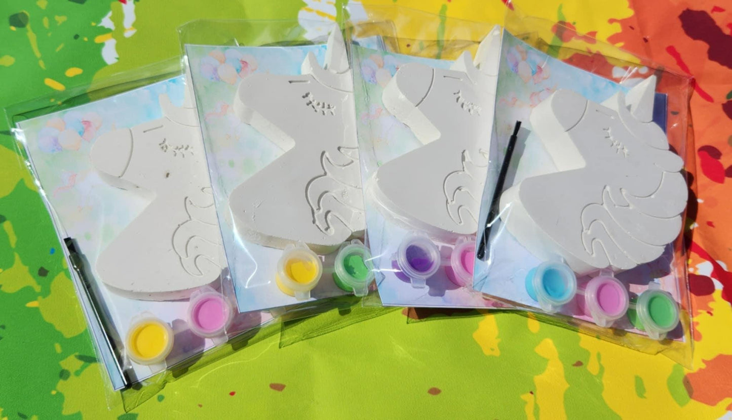 Unicorn Plaster Paint Kit: DIY Craft, Kids Birthday Favors