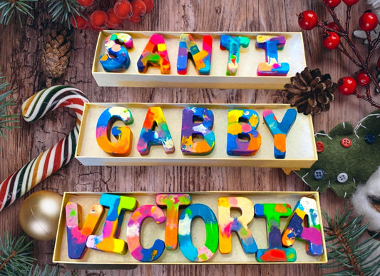 Kids Personalized christmas gift, Rainbow crayon names, Stocking suffer, Crayon gift, Party favors, thank you gift, kids art