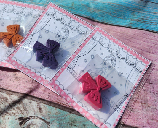 Ballerina Party Favors: Bow Crayons & Coloring Page