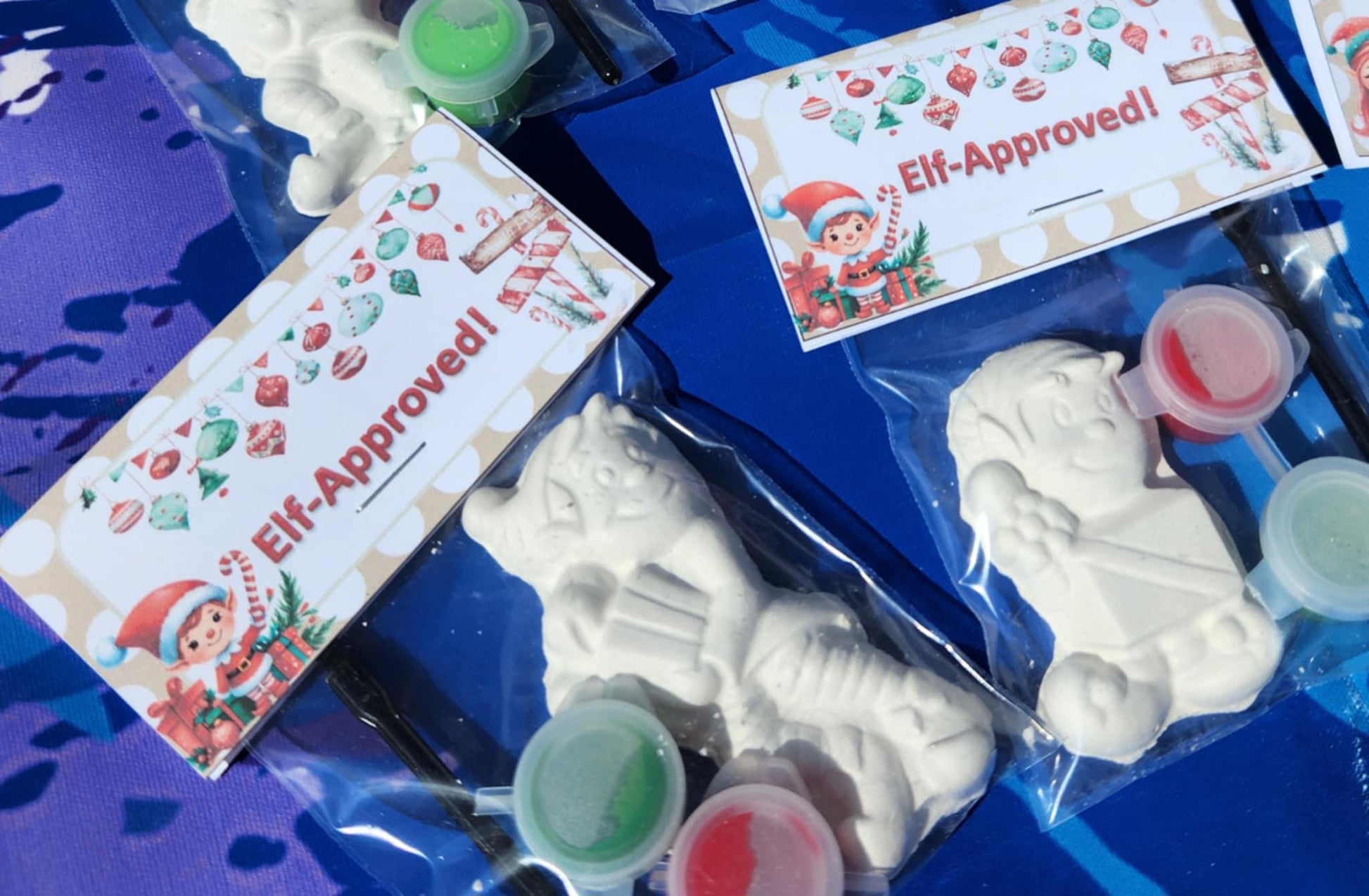 Little Elf Christmas Plaster Paint Kits | Party Activity | Kids Craft | Party Bag Fillers | DIY Craft | School Handouts l DIY Paint Kits