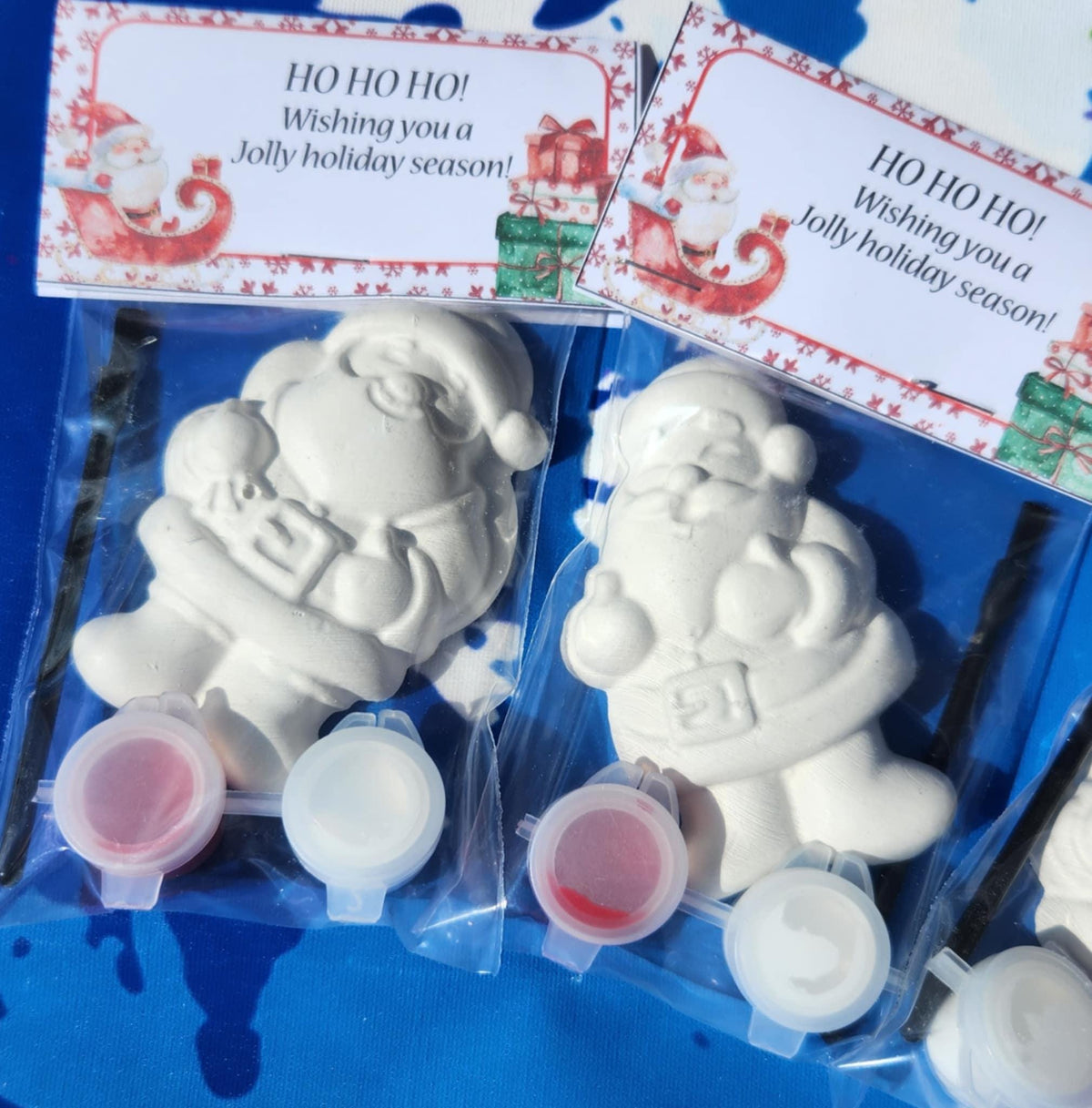 Santa Christmas Plaster Paint Kits | Party Activity | Kids Craft | Party Bag Fillers | DIY Craft | School Handouts l DIY Paint Kits