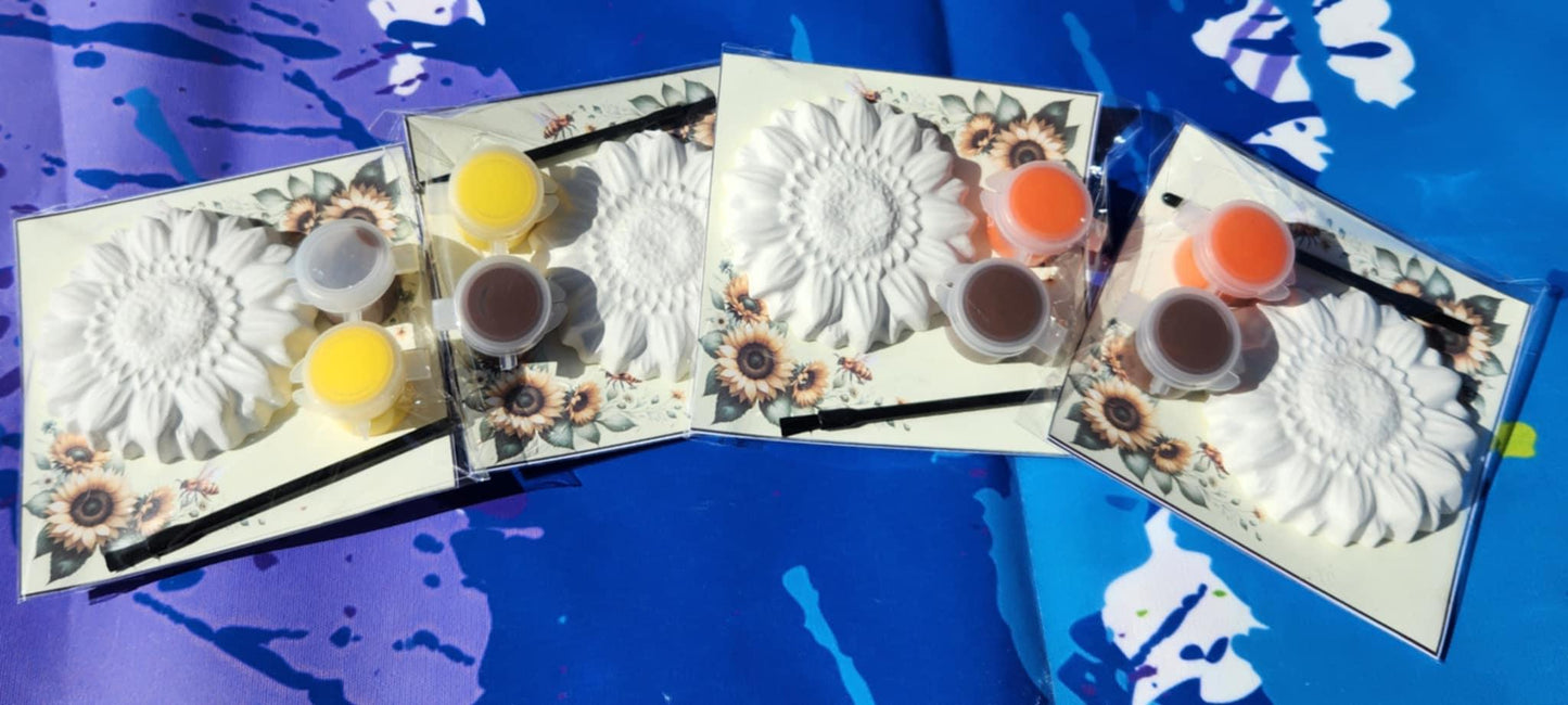 Sunflower Plaster Paint Kits for Kids – DIY Painting Craft Kits, Non-Toxic Paint, Kids Birthday Party Favors, Summer Garden Theme Art Kit