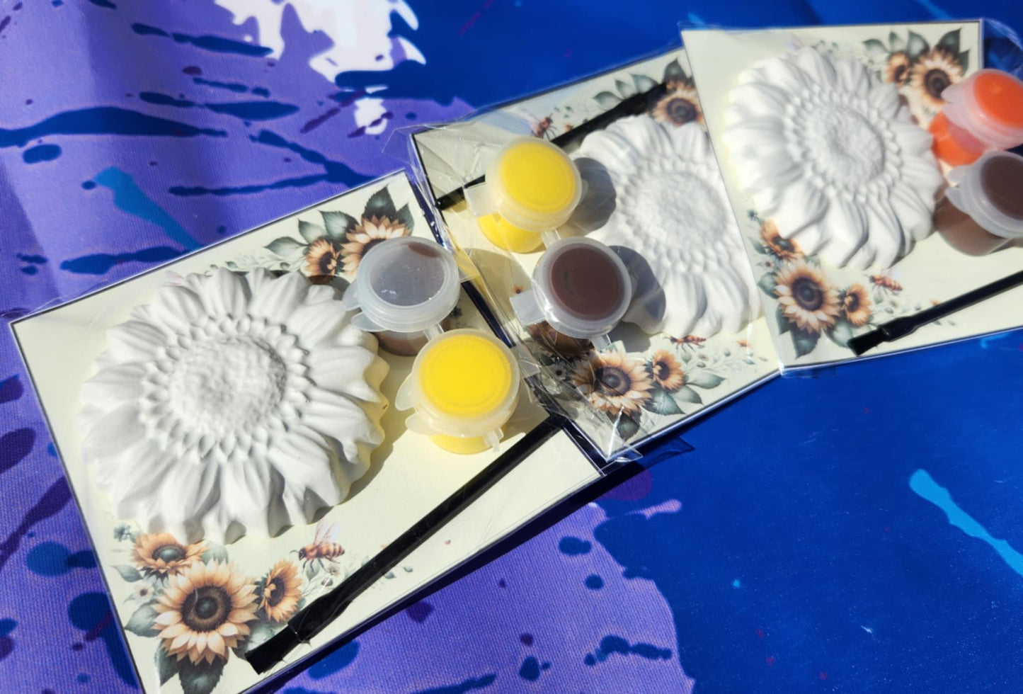 Sunflower Plaster Paint Kits for Kids – DIY Painting Craft Kits, Non-Toxic Paint, Kids Birthday Party Favors, Summer Garden Theme Art Kit