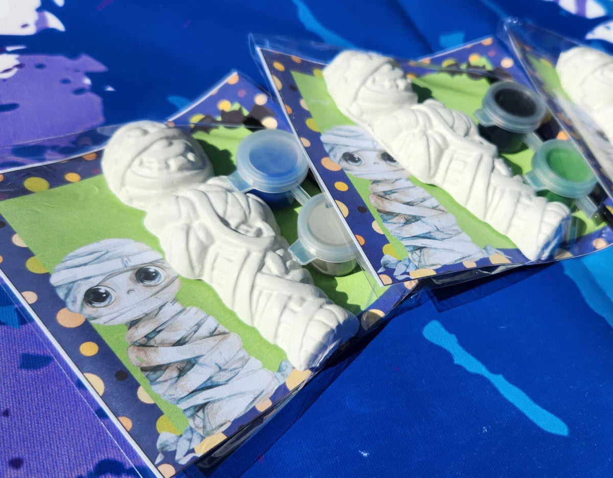 Halloween Mummy Paint Kits for Kids – Perfect DIY Party Favors & Halloween Craft Activity, Non-Toxic Paint Set