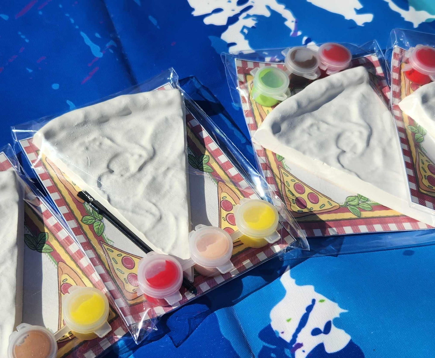 Pizza Party Plaster Paint Kits - Kids Party Favors or Birthday Activity - Pizza Party Favors - Kids Birthday Gifts - Thank you Favors