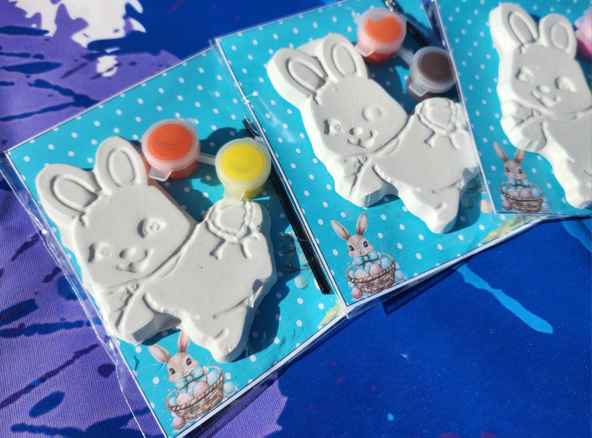 Easter Bunny Plaster Paint Kits - DIY Paint Activity for Kids Easter Baskets, Party Favors & Fun Activities