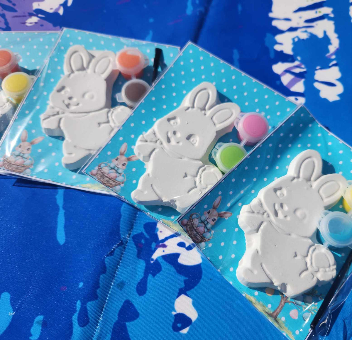 Easter Bunny Plaster Paint Kits - DIY Paint Activity for Kids Easter Baskets, Party Favors & Fun Activities