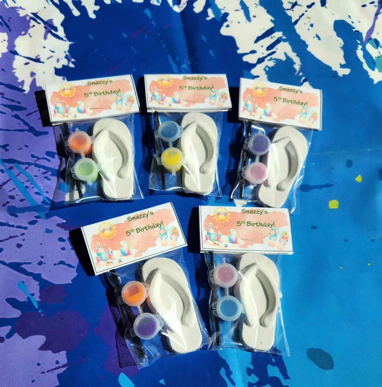 Pool Party-Themed Plaster Paint Kits for Kids | DIY Paint Activity | Birthday Party Favors- Perfect Birthday Party Favors or Activity