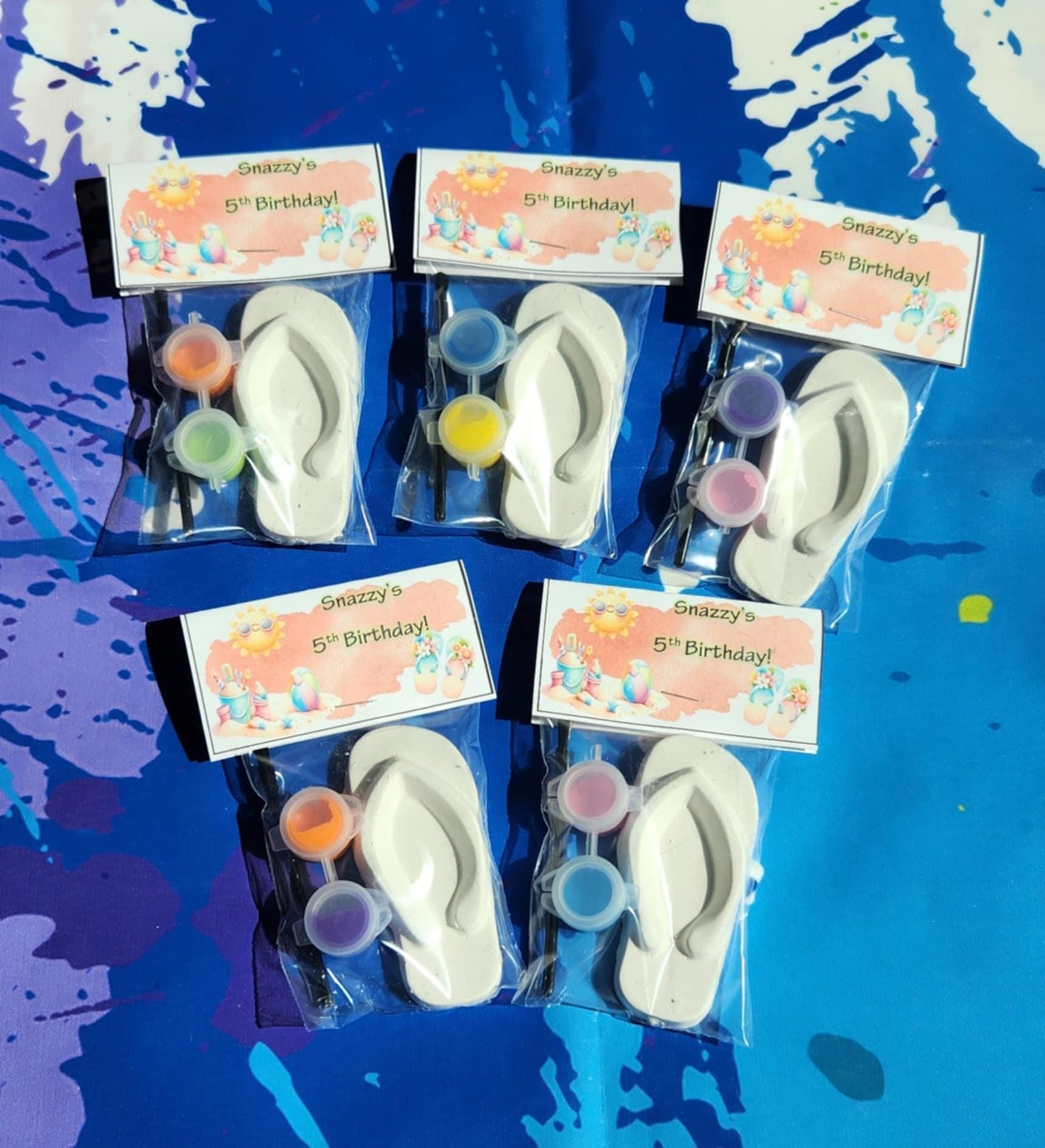 Pool Party-Themed Plaster Paint Kits for Kids | DIY Paint Activity | Birthday Party Favors- Perfect Birthday Party Favors or Activity