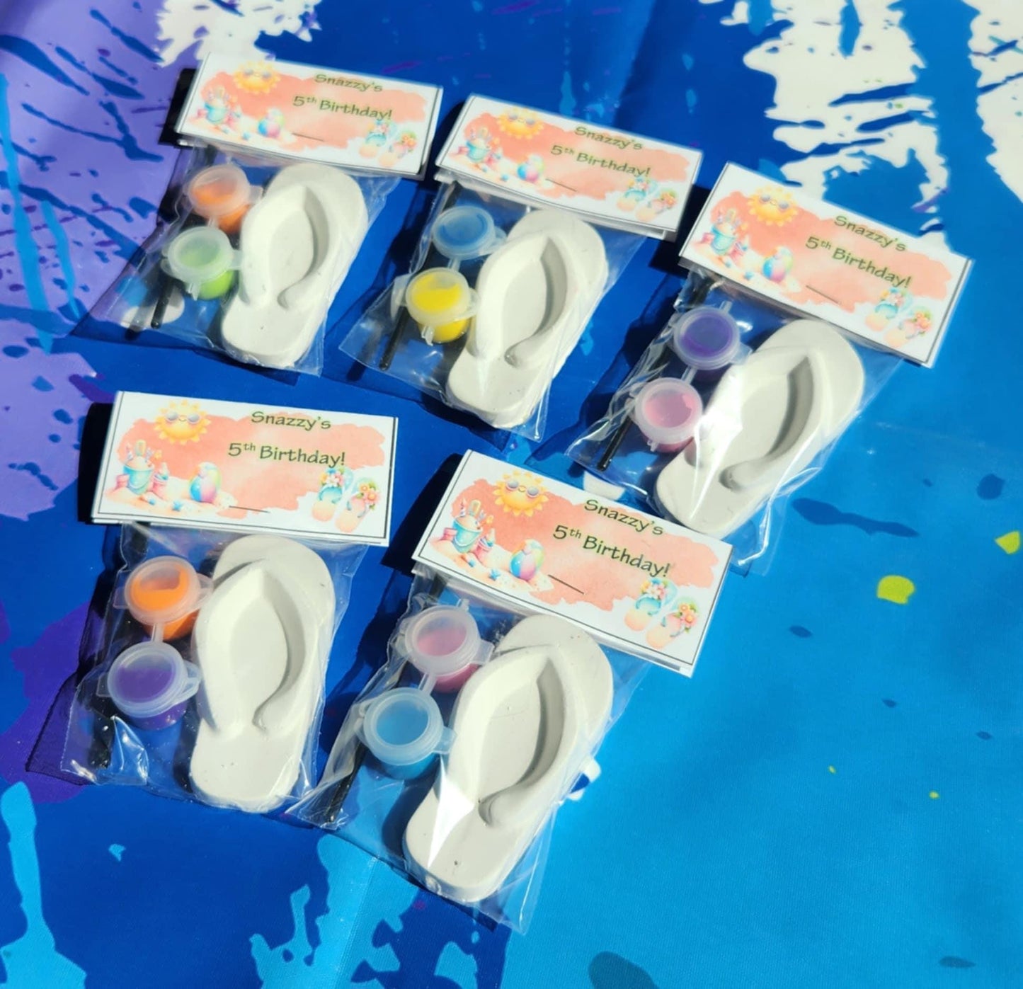 Pool Party-Themed Plaster Paint Kits for Kids | DIY Paint Activity | Birthday Party Favors- Perfect Birthday Party Favors or Activity