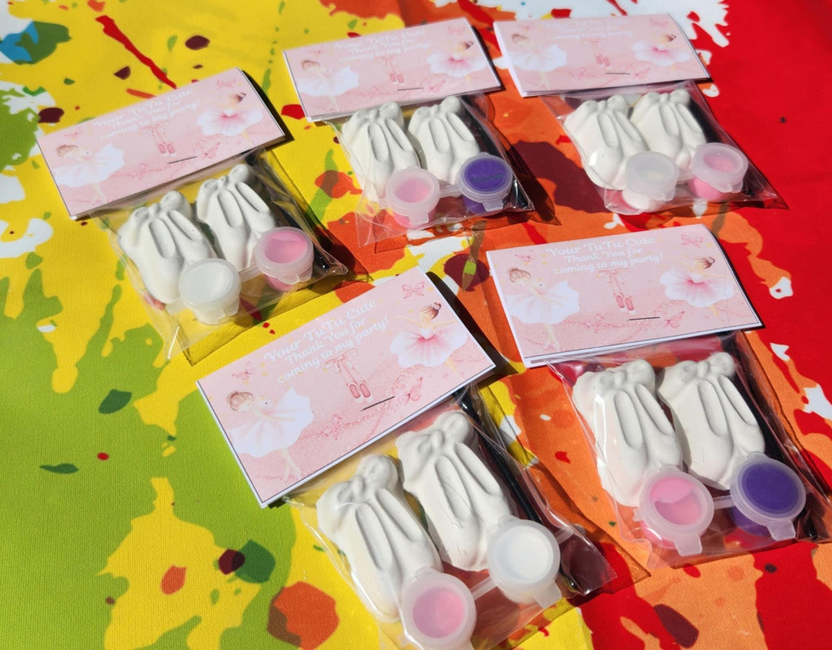 Ballerina-Themed Plaster Paint Kits for Kids | DIY Paint Activity | Birthday Party Favors | Ballet Party Favors | Creative Kids Craft Kit