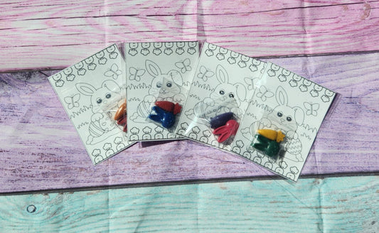 Bunny Coloring Kit with bunny and carrot Crayon – Perfect Easter Basket Filler for Kids - Easter Baskets - Kids Activity