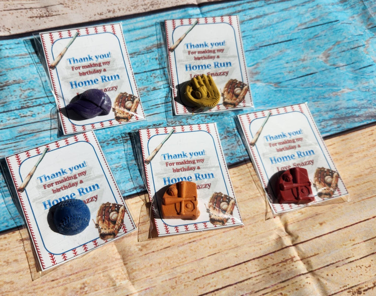 Baseball-Themed Crayon Party Favors – A Home Run for Birthday Goodie Bags!