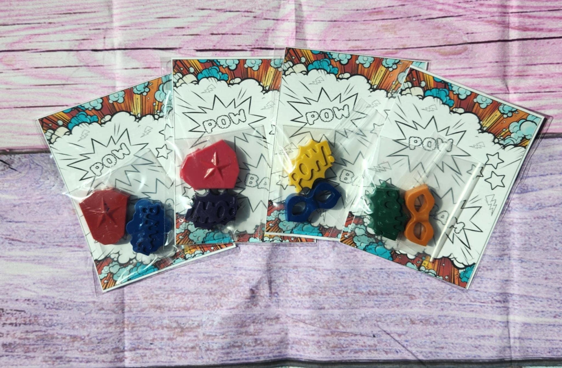 Superhero Coloring Kit: Non-Toxic Crayons, Party Favors