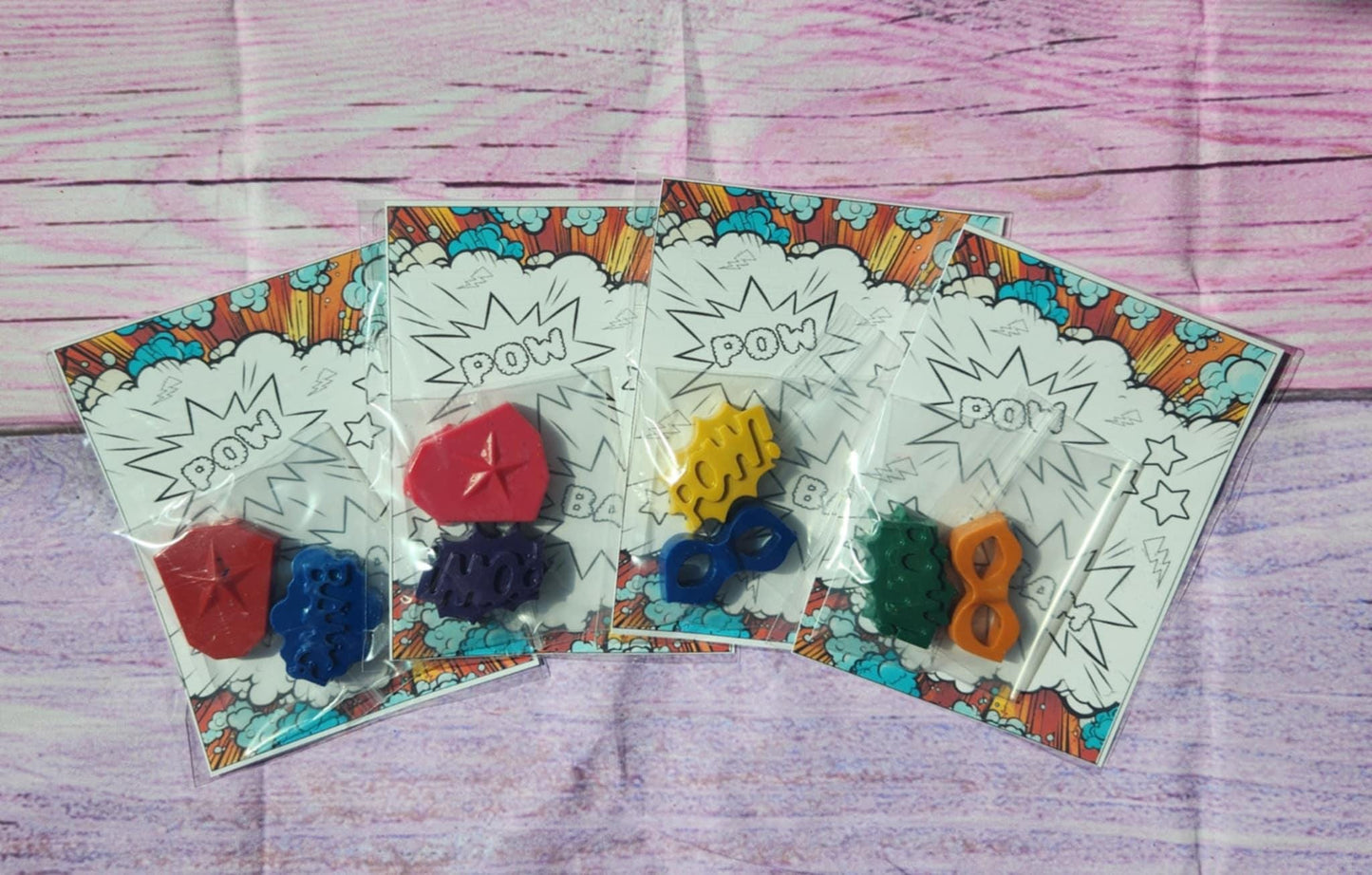 Superhero Coloring Kit: Non-Toxic Crayons, Party Favors