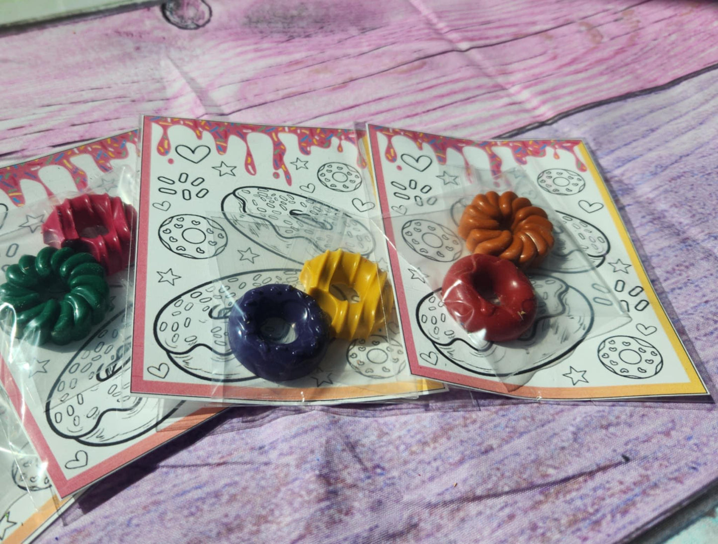 Donut Coloring Kits – Sweet Party Favors for Kids | Kids Birthday Favors | Donut Party | Non-Toxic Crayons