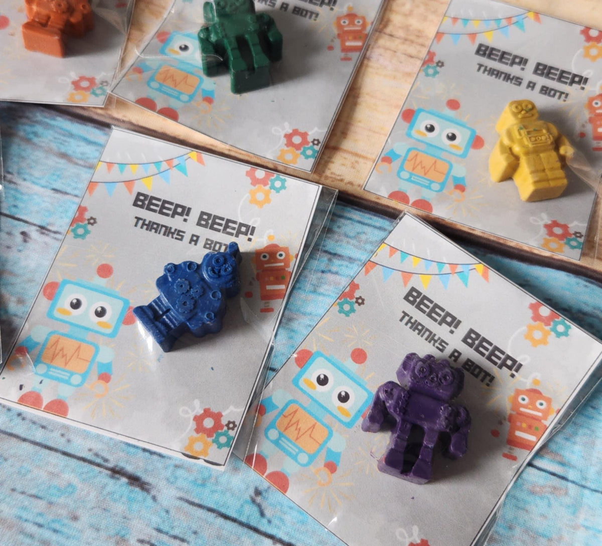 Robot Crayons: Handmade Party Favors