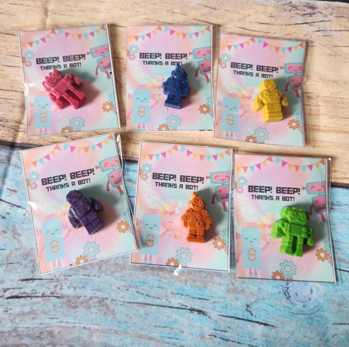 Robot Crayons: Handmade Party Favors