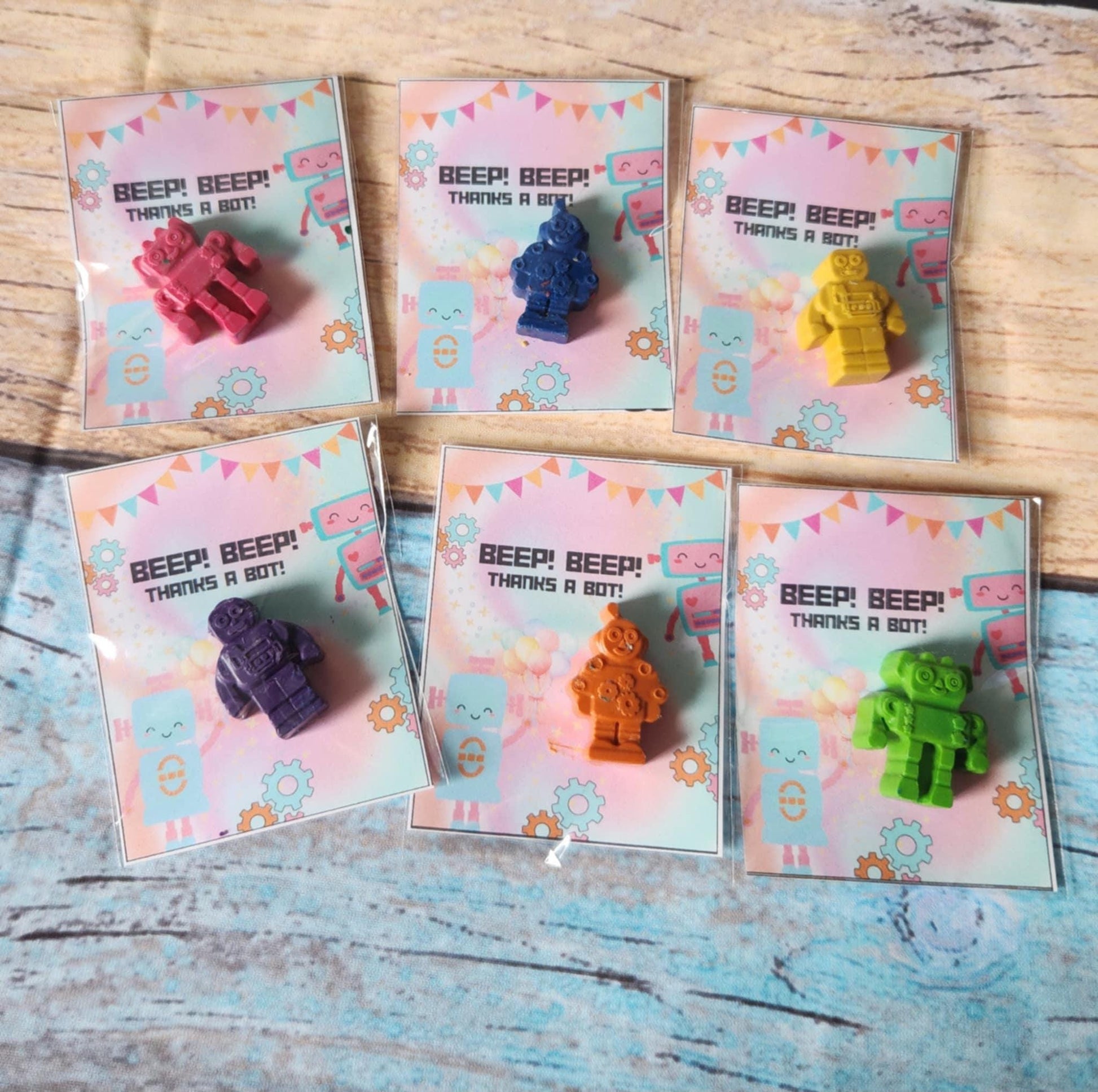 Robot Crayons: Handmade Party Favors